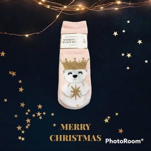 Bath & Body Works Royal Polar Bear Shea-Infused Socks Non-Skid New